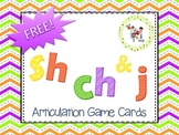 FREE! SH-CH-J Game Cards for Articulation Practice