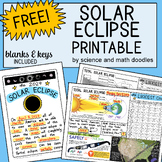 FREE SOLAR ECLIPSE FREEBIE! blanks and keys Printable