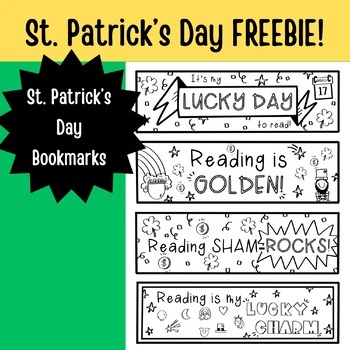 Preview of FREE ST. PATRICK’S DAY BOOKMARKS- 4 bookmarks to color and cut!