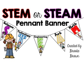 Preview of STEM or STEAM Pennant Banner