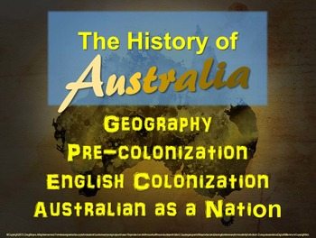 Preview of FREE STRUCTURED NOTES for the "History of Australia" (4 - PART unit)