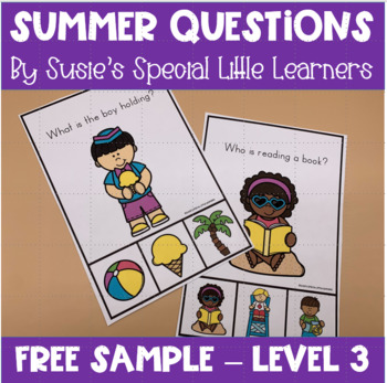 FREE SUMMER QUESTIONS FOR EARLY CHILDHOOD SPECIAL ED & SPEECH LEVEL 3