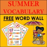 FREE SUMMER VOCABULARY: WORD WALL