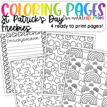 Preview of FREE St Patrick's Day Coloring Pages Activity - Saint Patrick's Day Printable