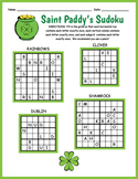 FREE Saint Patrick's Day Easy Vocabulary Word Sudoku Worksheet