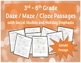 FREE Sample DAZE / MAZE / CLOZE Passage with a Social Stud