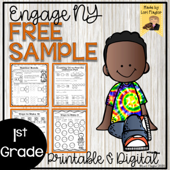 Preview of FREE Sample Engage NY Grade 1 Module 1 Lessons 1-24 Printable and Digital