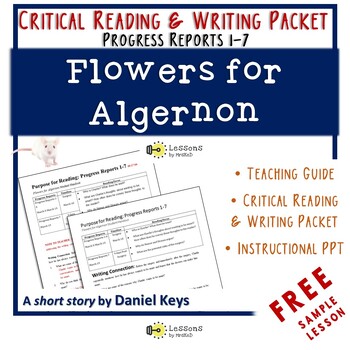 Preview of FREE Sample: Flowers for Algernon: Student Reading and Writing Packet