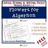 FREE Sample: Flowers for Algernon: Student Reading and Wri