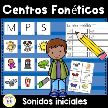 Preview of FREE: Centros foneticos - Initial Sound Picture Sort A-Z - Sonidos Iniciales