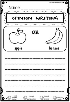 FREE Sample Opinion Writing Prompts by My New Learning | TpT