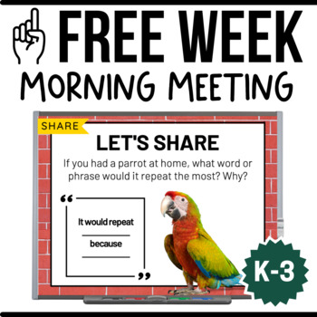 Preview of FREE Morning Meeting Slides
