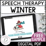 Winter Speech Therapy Activities Digital PDF Language Arti