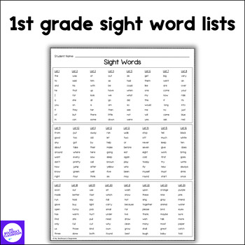 1st grade sight words cloze reading