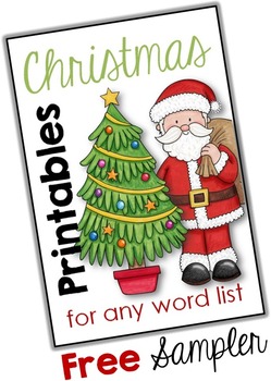 Preview of Christmas Word Work Printables Freebie