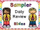 FREE Sampler Daily Review PowerPoints for Kindergarten~Gre