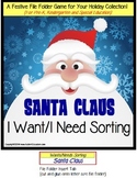 FREE Santa Claus Sorting File Folder Game for Special Education