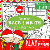 Christmas Math Activity - FREE Santa Race and Trace Worksh