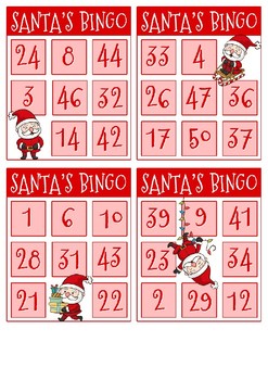 FREE Santa's Bingo - Christmas - Color version by It's time for math