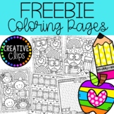 FREE School Coloring Pages (+writing papers) {Made by Creative Clips Clipart}