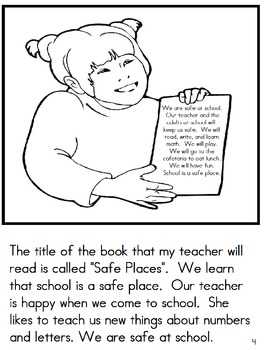 free school safety coloring book and social story