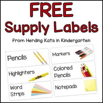 Preview of FREE School Supply Labels