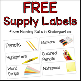 FREE School Supply Labels