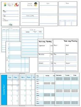 Planner FREE School Year Teacher Planner in both Color and Black & White