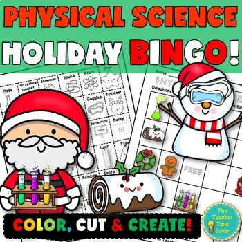 Preview of Science Coloring Bingo Activity Holiday Printable
