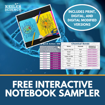 Preview of FREE - Science Interactive Notebook Templates - Paper and Virtual INB - Sampler