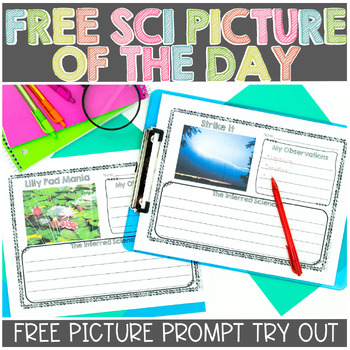 Preview of FREE Science Picture of the Day Writing Picture Prompt Sample Activity