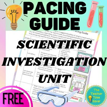 Preview of Scientific Method Unit Pacing Guide Curriculum Map- Science Interactive Notebook