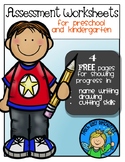 FREE Assessment Worksheets for Preschool and Kindergarten