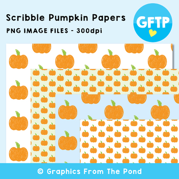 Preview of Scribble Pumpkin Digital papers
