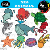 FREE! Sea Animals Clipart_ZRgallery