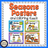 FREE Seasons Posters and Coloring Sheets