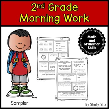 Preview of FREE Second Grade Morning Work 
