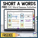 FREE Seesaw Phonics Activities for Short A CVC Words