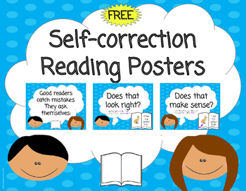 Preview of FREE Self-Correction Reading Posters