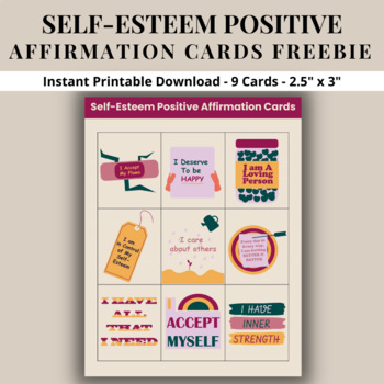Self-Esteem Positive Affirmations Cards Positive Self Talk Self ...