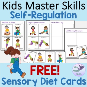 Preview of FREE Self-Regulation Sensory Diet Cards
