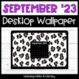 FREE September 2023 Fall Leopard Print Wallpaper Computer 