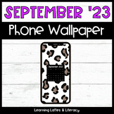 FREE September 2023 Fall Leopard Print Wallpaper Phone Background