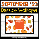 FREE September 2023 Fall Pumpkins Wallpaper Computer Background