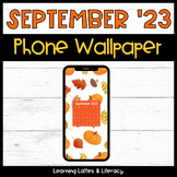 FREE September 2023 Fall Pumpkins Wallpaper Phone Background
