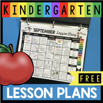 Preview of FREE September Lesson Plans for September - Back to School Activities Apples