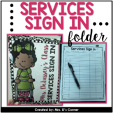 FREE Editable Related Services Sign in Folder | IEP Servic