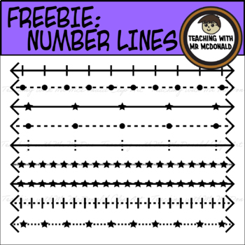 Preview of FREE: Set of 27 Blank Number Lines