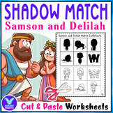 FREE *Shadow Matching Biblical Samson and Delilah Cut & Pa