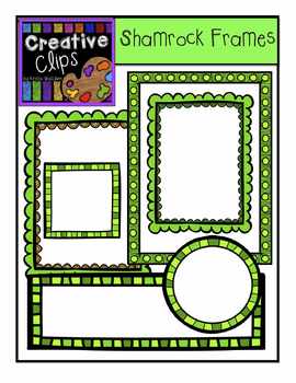 Preview of FREE Shamrock Frames {Creative Clips Digital Clipart}